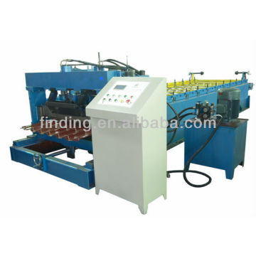 Color Glazed ridge cap roof tile forming machine with safe cover